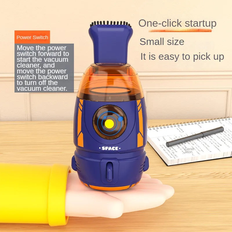 2026 Nieuwe desktop-stofzuiger elektrisch USB-oplaadbaar nachtlampje handheld desktop-reiniger voor gumafval mini-toetsenbordstof