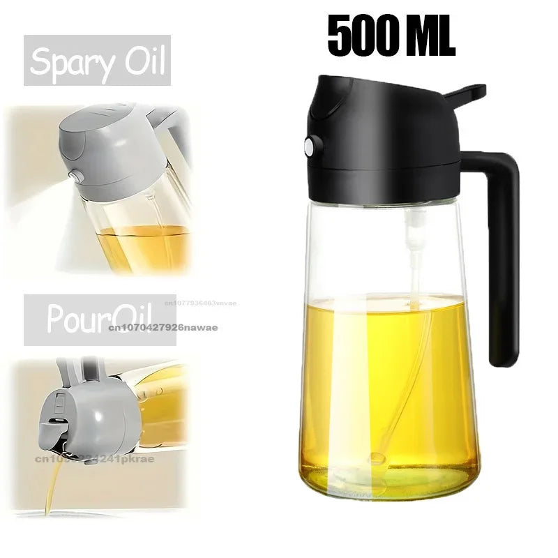 Spray Oil Sprayer Bottle Kitchen Oil Cruet Spray Oil Dispenser Olive Kitchen Gadgets Salt Shaker Vaporizer Cruet for Camping BBQ