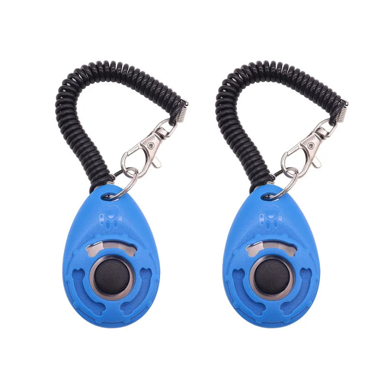 2pcs Dog Training Clicker Pet Cat Plastic Dogs Click Trainer Aid Tools Adjustable Wrist Strap Sound Key Chain Dog Supplies