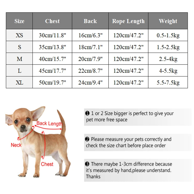 3 PCs/Set Dog Harness Adjustable Puppy Leash with Hat Cute Dog Chest Strap Leash Teddy Yorkshire Lead Leash Pet Supplies