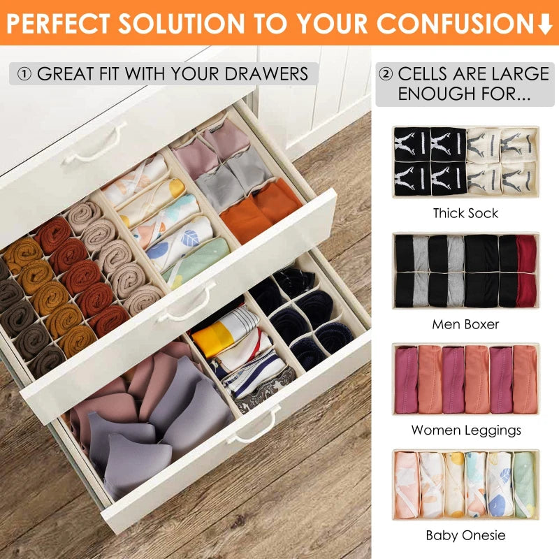 Underwear Organizers Of Cabinets And Drawers Wardrobe Clothes Bra Organizer For Underwear Socks Pants Home Foldable Storage Box