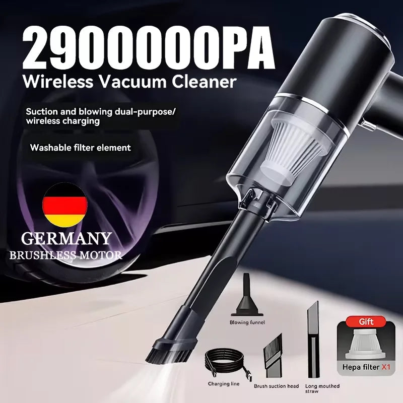 2990000PA Wireless Car Vacuum Cleaner Wet Dry 120W Cordless Handheld Auto Vacuum High Power Cleaner For Home Office 2026 New