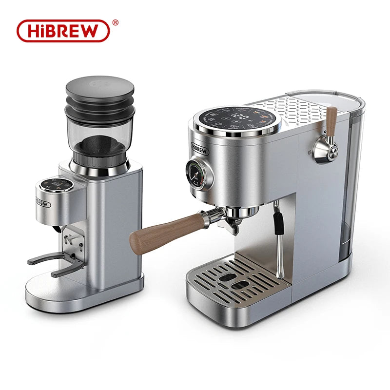 HiBREW Halfautomatische espressomachine met one-touch Americano, instelbare temperatuur, 20 bar, koude koffiezetapparaat, cappuccino H13