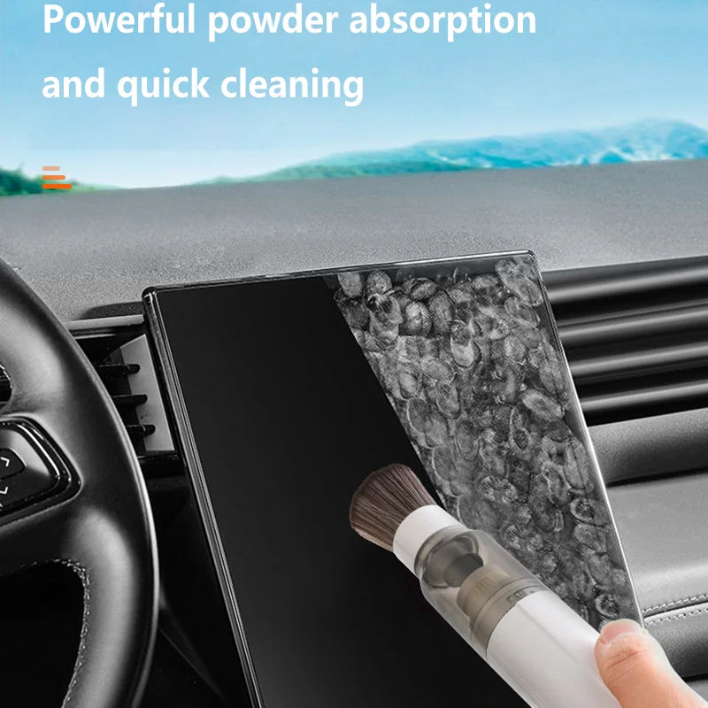 Mini aspirateur portable 3-en-1 : aspiration/soufflage/absorption d'eau, forte puissance d'aspiration pour voiture, marc de café et nettoyage de bureau