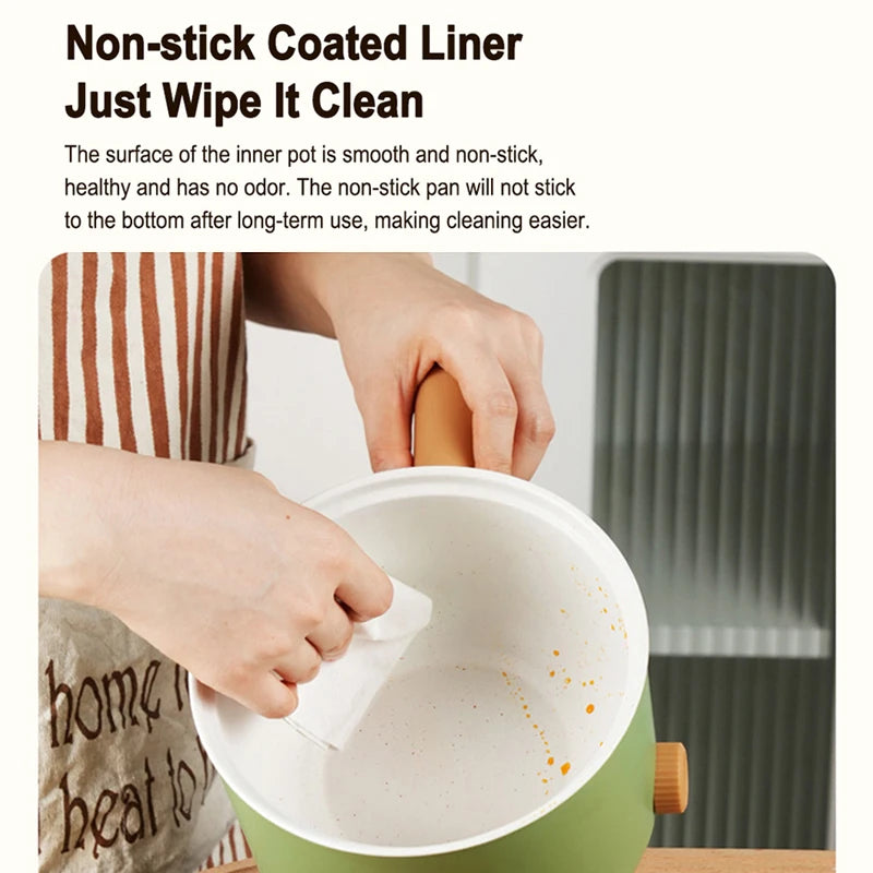 220V/110V Multifunction Cooker Household Single/Double Layer Hot Pot Mini Electric Cooking Machine Non-stick Pan Pots EU /USPlug