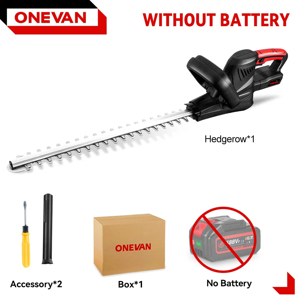 Taille-haie électrique sans balais ONEVAN 2000W, tondeuse sans fil, scie d'élagage, tondeuse à gazon, outils de jardinage pour batterie Makita 18V