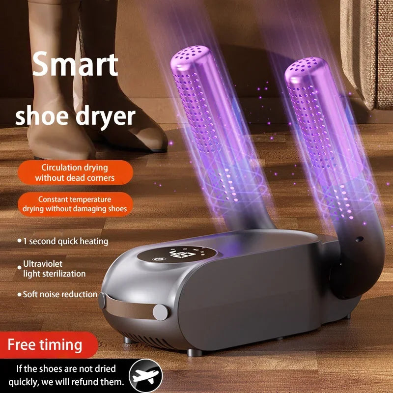 Sèche-chaussures électrique pliable à air chaud constant avec stérilisation UV et désodorisation, modèle 2026