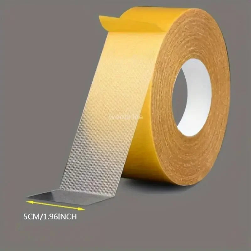 Super Thin Strong Fixation Double Sided Adhesive Tape Heavy Duty Translucent Mesh Waterproof Traceless Powerful Grid Carpet Tape