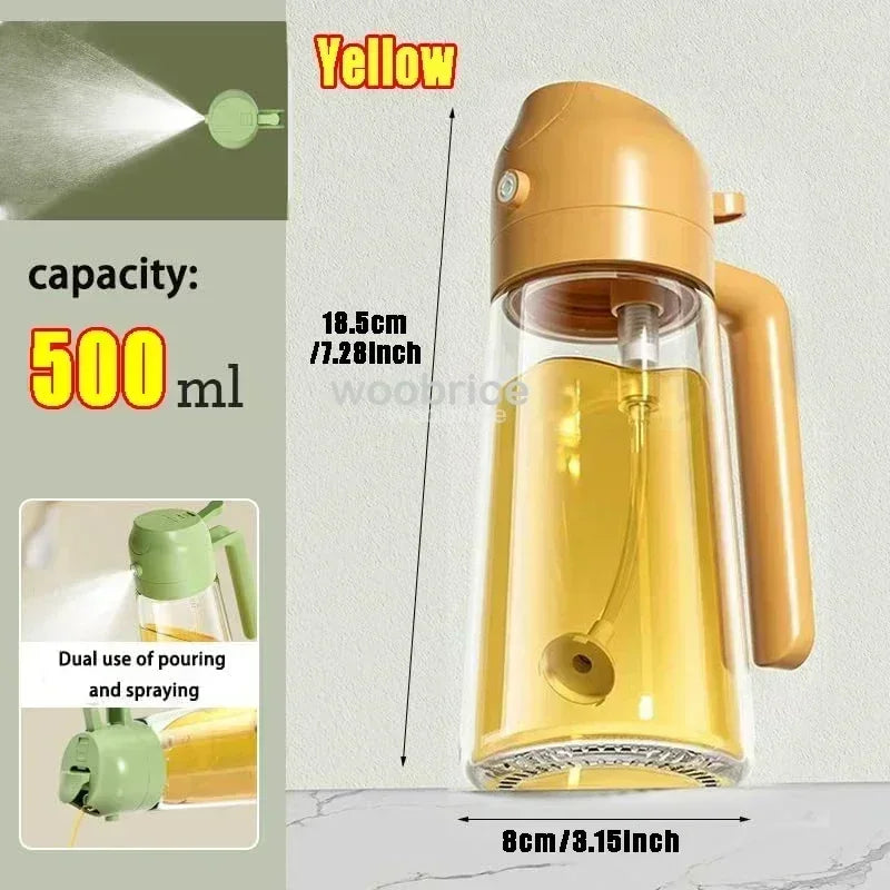 Glass Oil Spray Bottle Kitchen Oil Spray for Cooking Anti-leakage Olive Oil Storage Bottle for BBQ Salad Steak Kitchen Supplies