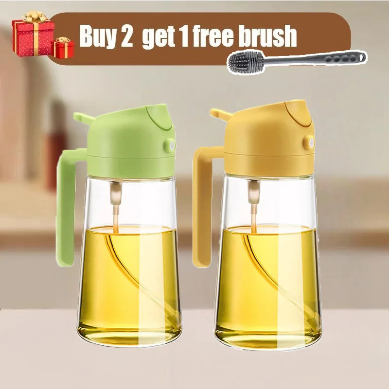2pcs Kitchen Oil Spray and Dispenser Sprayer Pourer Oil Empty Bottle Olive Oil Spray Kitchen Barbecue Camping Cooking Utensils