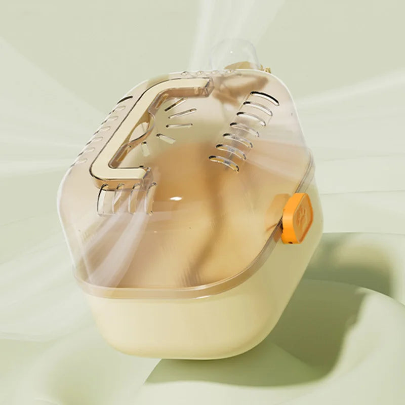 Portable Hamster Carrier Cage Small Animal Travel Cage with Water Bottle Outdoor Pet Carrying Box for Hamster Guinea Pig Rat