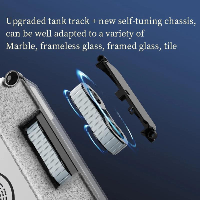 2026 Robotic Window Cleaner Wet Cleaning 5600Pa Strong Suction App Electric Glass Vacuum Wiper Cleaners Smart Remote Control