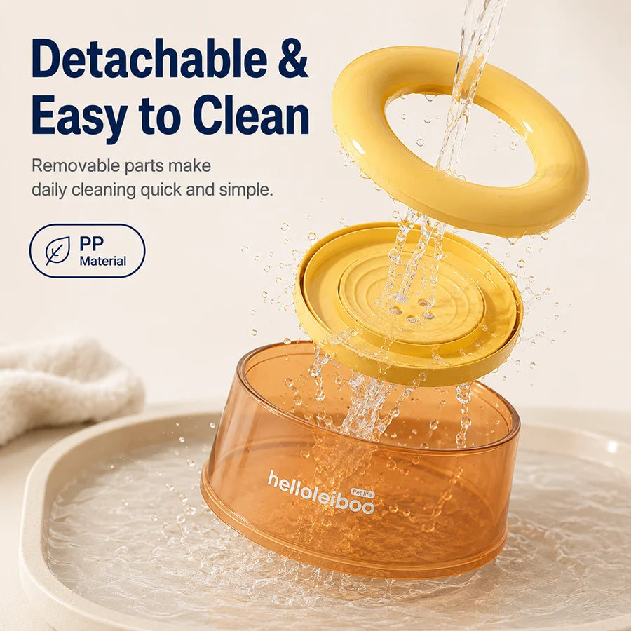 1200ml Floating Dog Bowl Anti Splash Slow Drinking Feeder for Dogs Cats Raised No Wet Mouth Cat Bowl Indoor Travel Pet Bowl