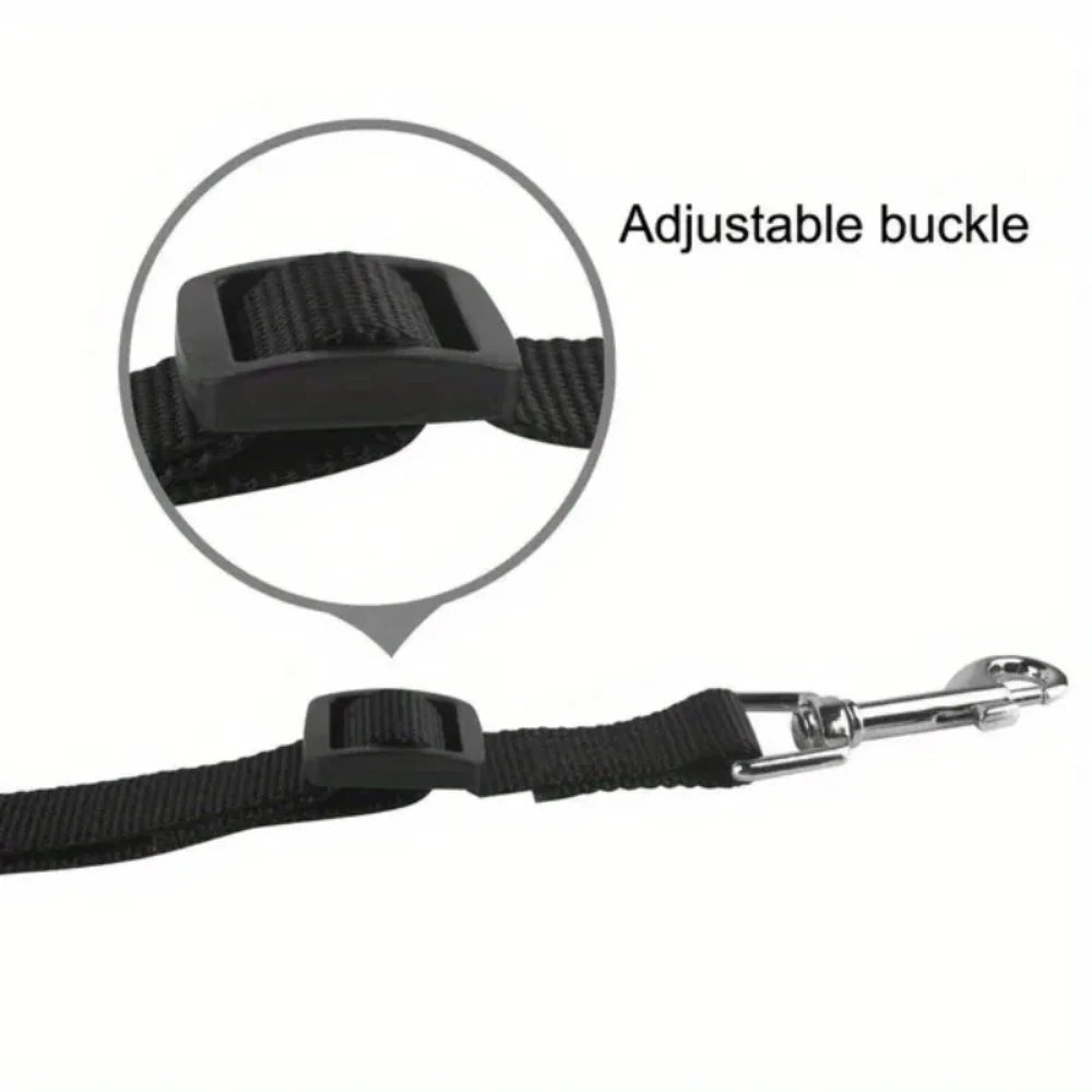 Duurzame 3-in-1 nylon hondenriem met gevoerd handvat voor buitenwandelingen, autoreizen, hiken en kamperen - drieweg-hondenriem