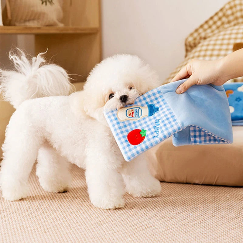 Plush Pet Dog Snuffle Mat Interactive Pet Slow Feeder Toy for Small Medium Dogs Puppy Food Dispenser Treats Pad Pet Supplies