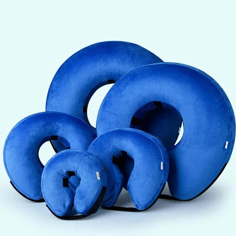 Inflatable Dog Collar Anti-bite Elizabethan Collar for Small Medium Dogs Cats Adjustable Pet Recovery Collar Accessories