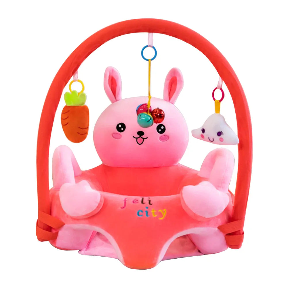 Cartoon Animal Baby Sofa Support Seat Cover Plush Learning To Sit Cradle Nest