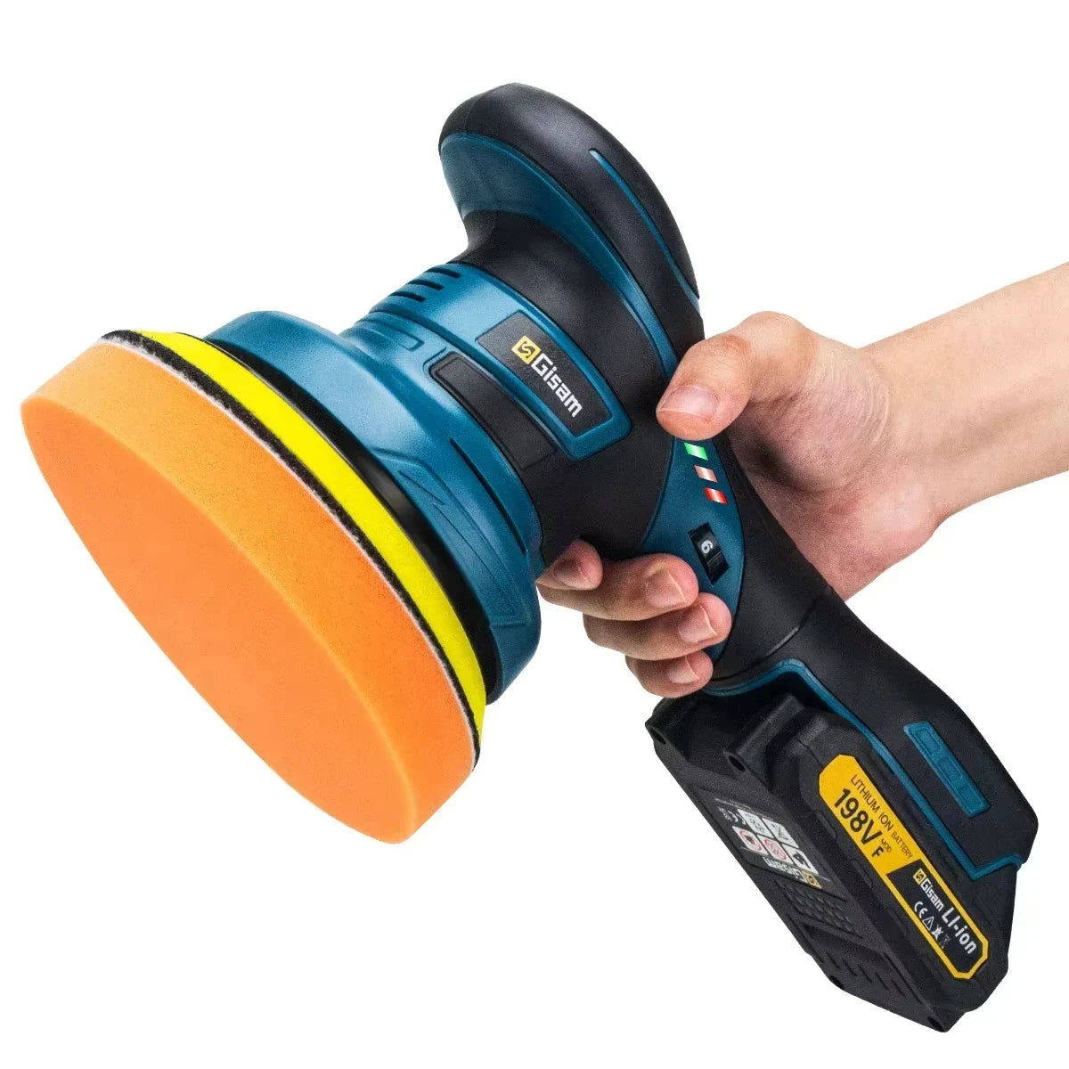 Gisam Brushelss Car Polisher 6 Gears Cordless Electric Polishing Machine Metal Waxing Wood Grinding For Maktita 18v Battery Pin