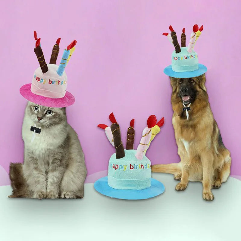 Pet Dog Hat for Birthday Party Adjustable Dog Hats Cats Dog Costumes Puppy Grooming Dress Up Hat Pet Supplies