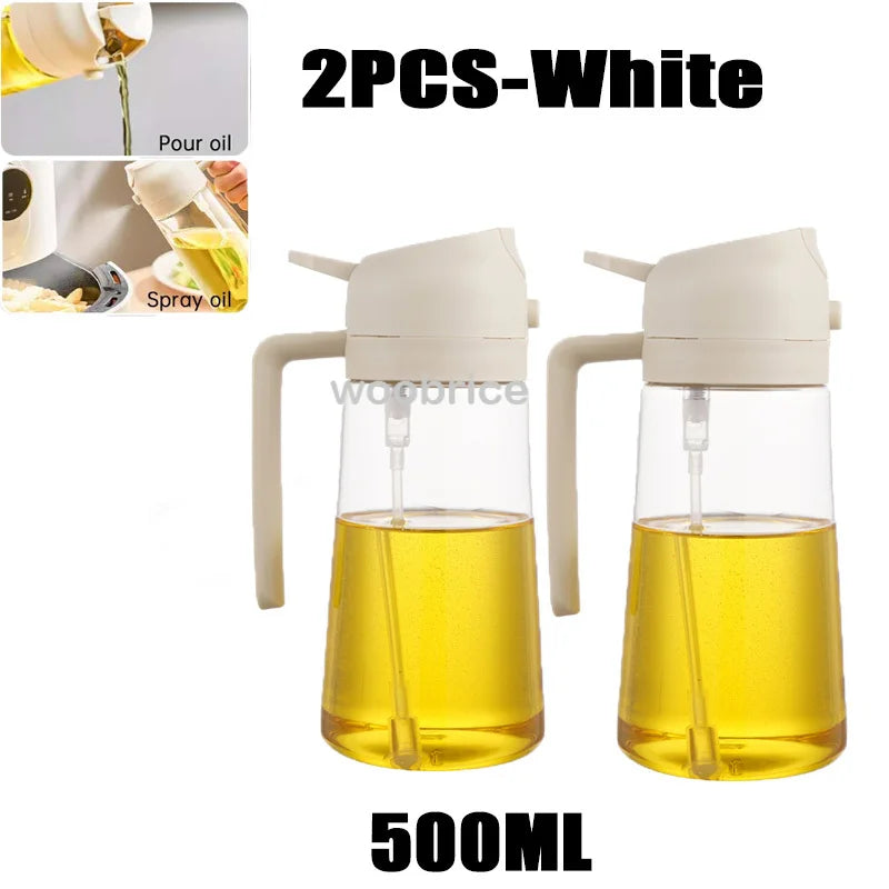 Oil Cruet Kitchen Olive Oil Spray Dual Purpose Kitchen Oil Spray Can Leakproof  Spray Bottle Kitchen Household
