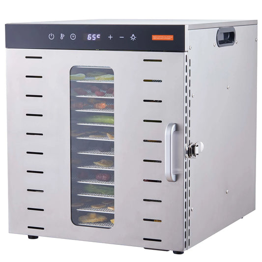 SucceBuy Food Dehydrator Machine 10 Stainless Steel Trays Electric Food Dryer with Digital Adjustable Timer & Temperature