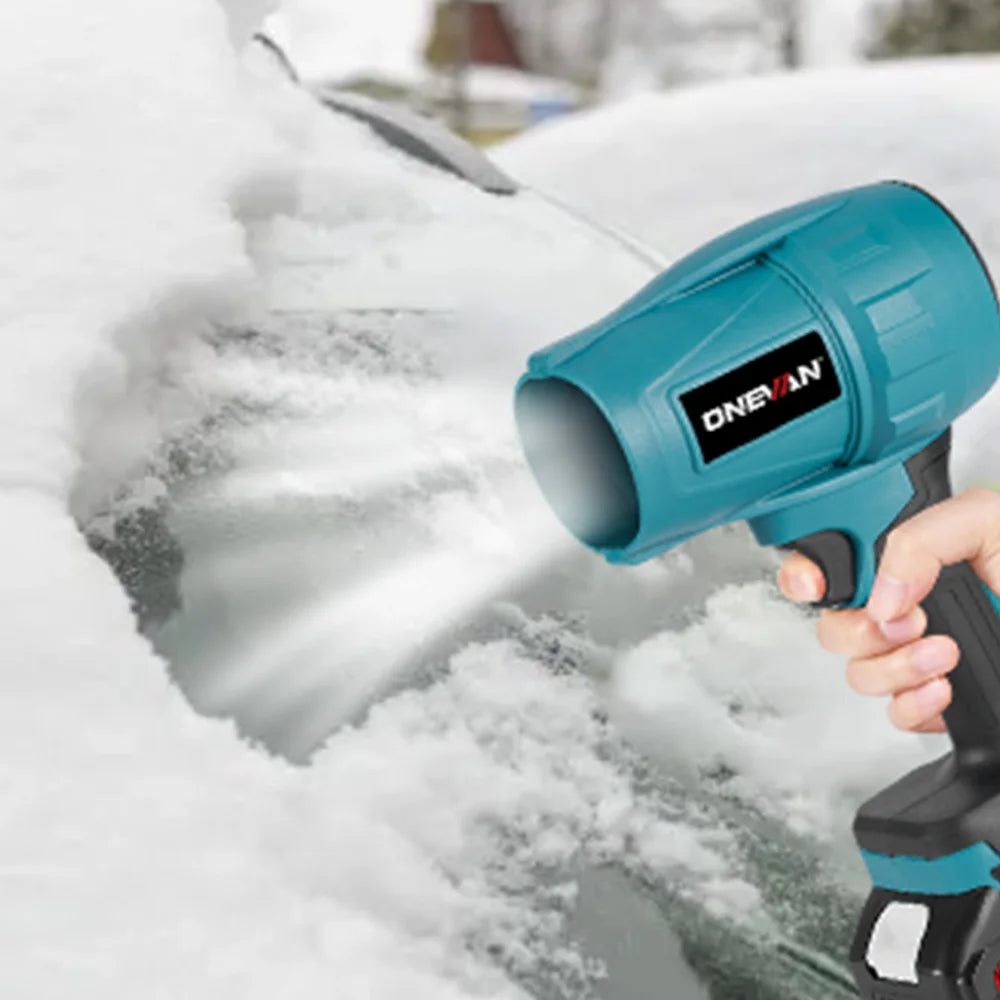 Souffleur turbo sans balais ONEVAN 200 m/s 2000 W, outil électrique sans fil pour le dépoussiérage et le déneigement, compatible avec les batteries Makita 18 V