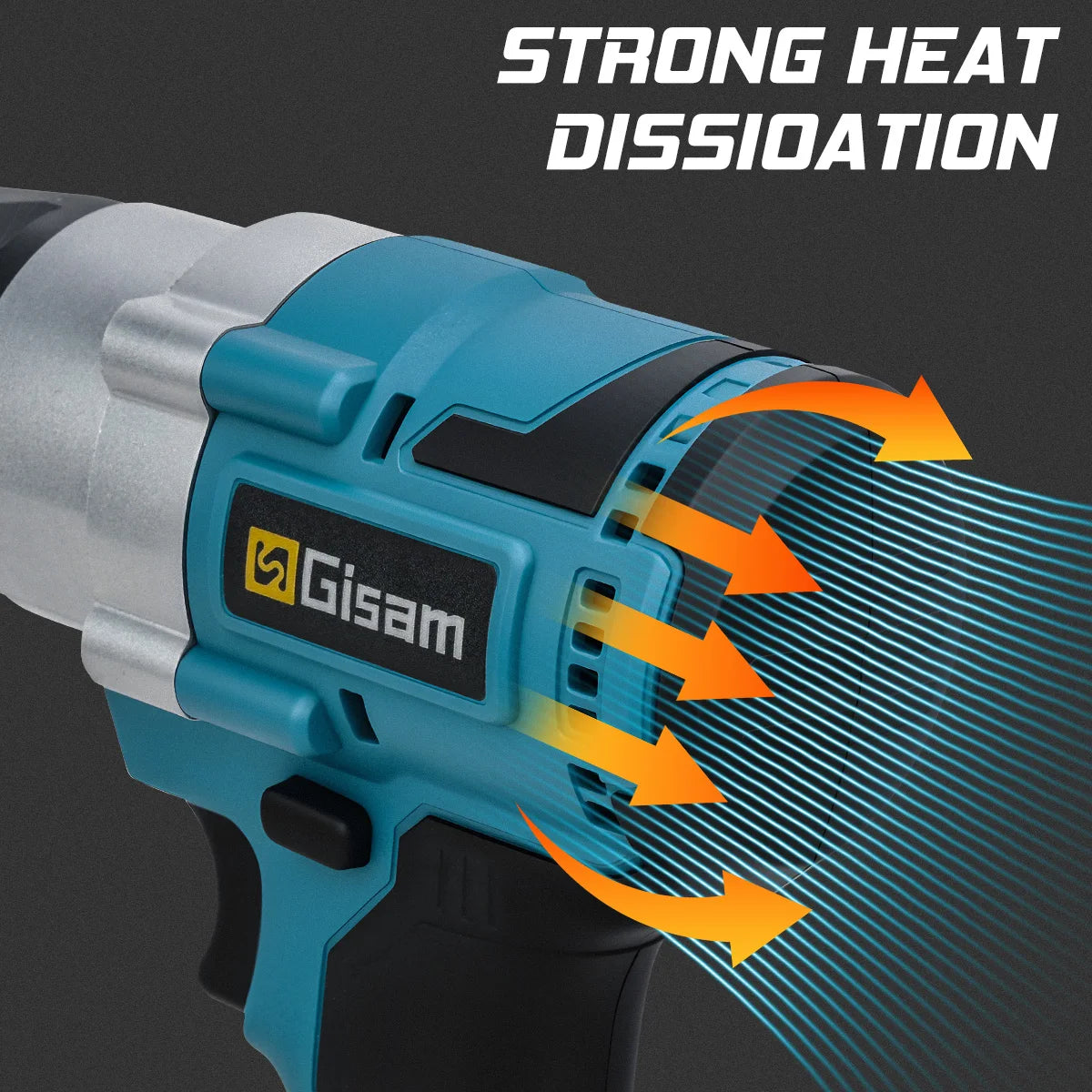 Gisam Borstelloos Elektrisch Klinkpistool 20000N Accu Klinknagelmoerpistool 2.4~4.8mm Boor-inzetstuk Elektrisch Gereedschap voor Makita 18V Accu Pins