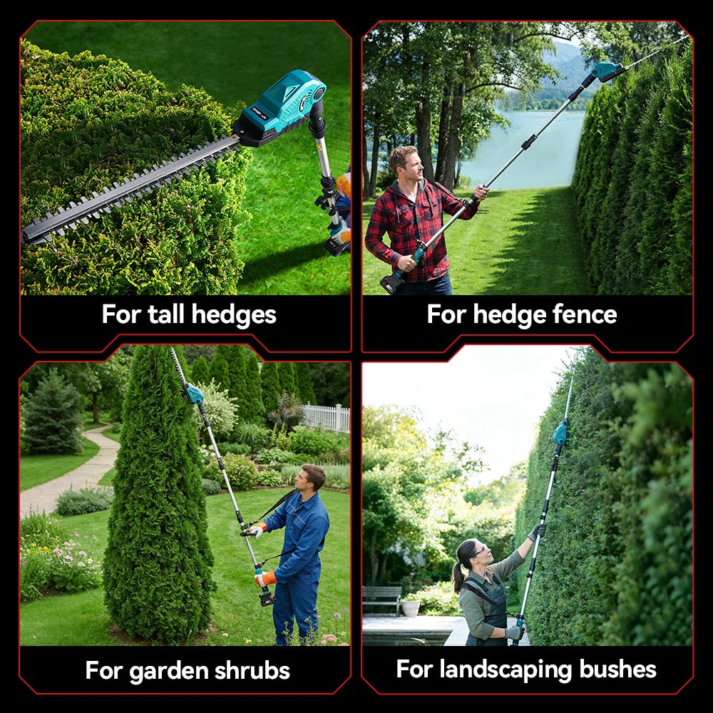 ONEVAN High Branch Battery-powered Hedge Trimmer Cordless Electric Hedge Shear Trimmer Gardening tool For Makita 18v Battery Pin