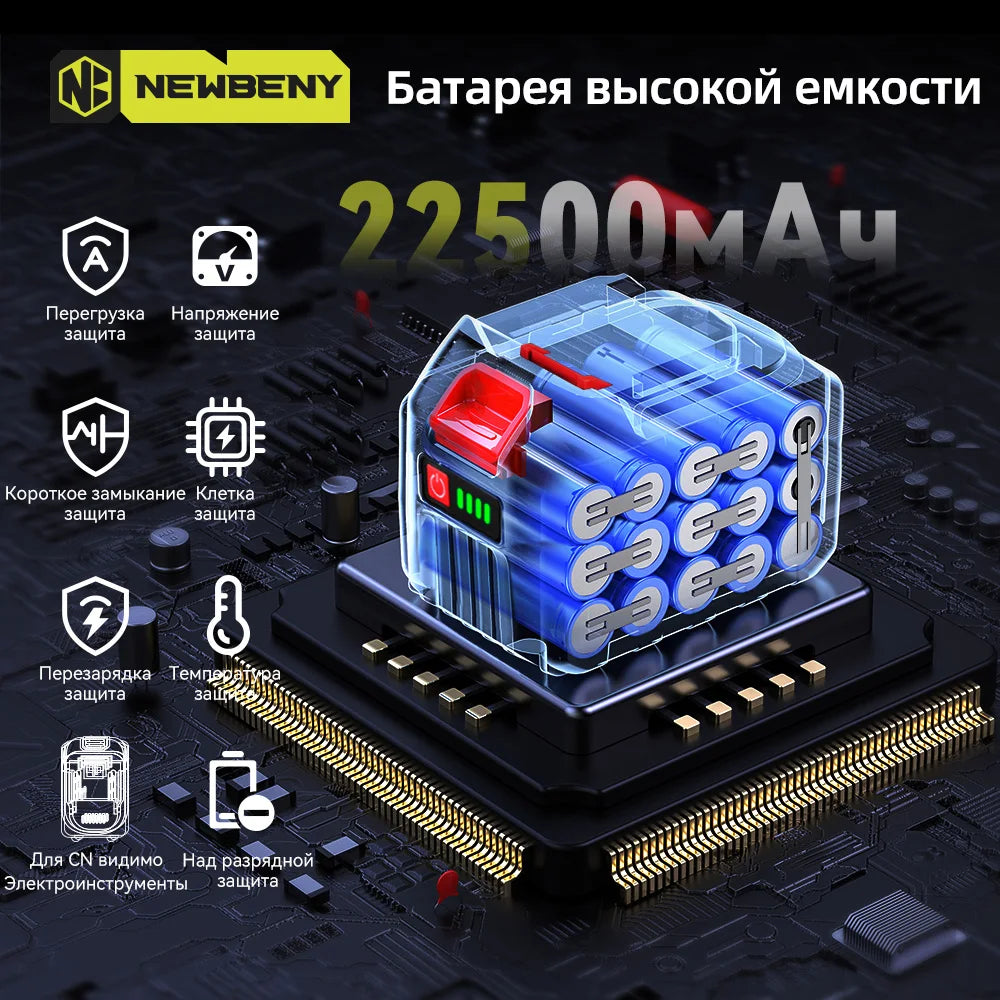 YOFIDRA 20V 18V oplaadbare 928vf 388vf 128vf 22500mAh lithium-ionbatterij met stekker voor vervangende accu van elektrisch gereedschap