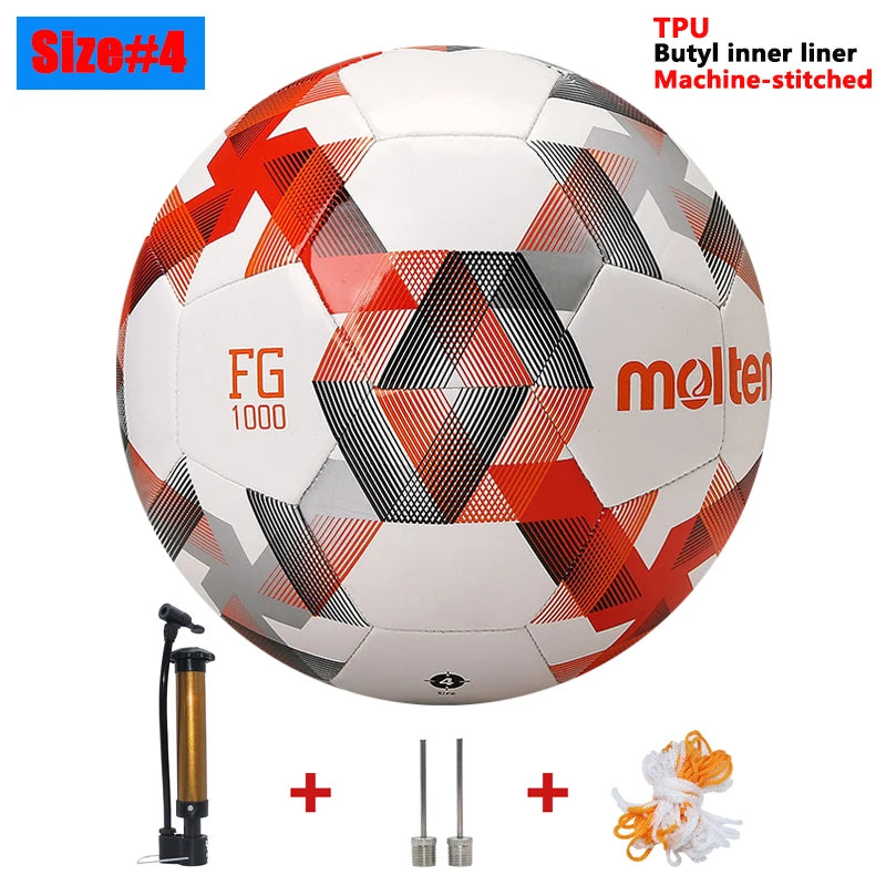 2026 Molten Soccer Ball Size 5 High Quality PVC/TPU with Pump for Outdoor Football Training and Match Game - Quality Shopping Centre