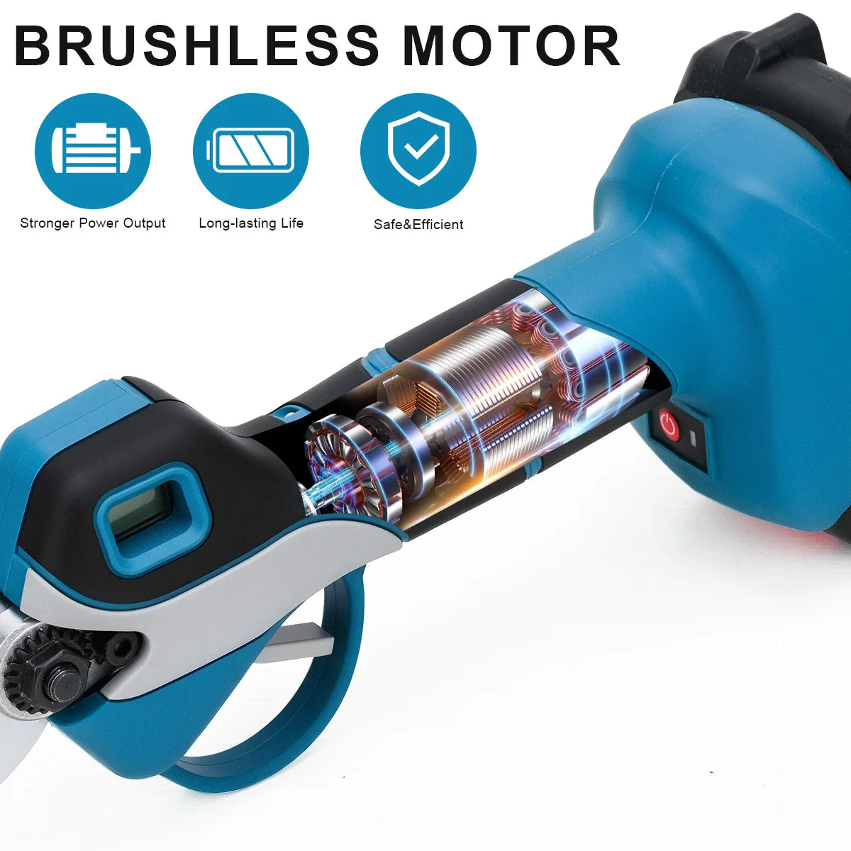 Gisam Borstelloze 40mm Elektrische Snoeischaar Draadloze Fruitboom Bonsai Snoeischaar Gereedschap voor Makita 18V Accu