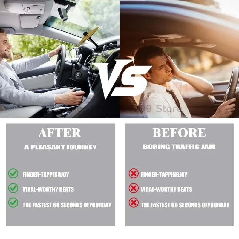 1/2P Cars Crash Cymbal Air Vent Mini Drum Car Hand-shooting Cymbals Car Drum Cymbal Air Vent Musical Instrument For Car Interior