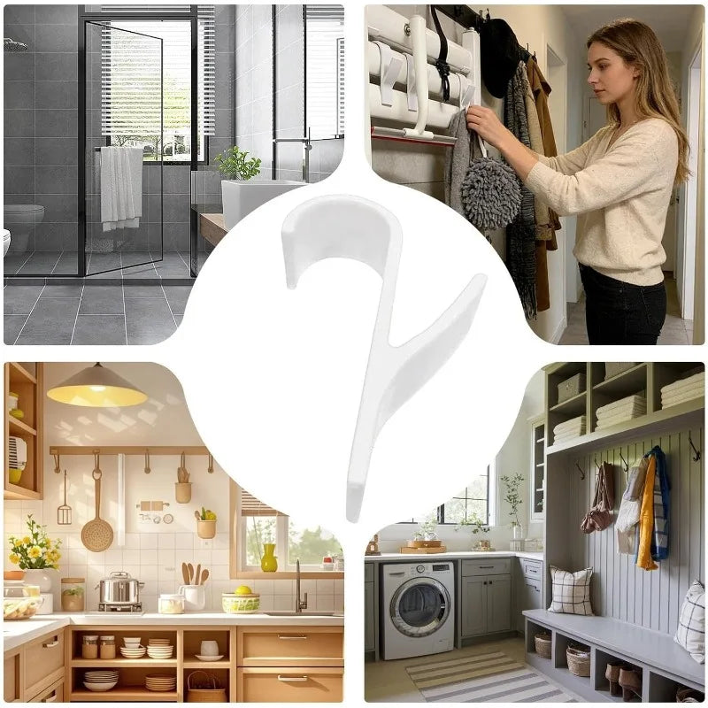 Bathroom Hanger Clips Heated Towel Radiator Rail Hook Holder Multi-Purpose Drying Rack Hook Towel Clothes Storage Racks