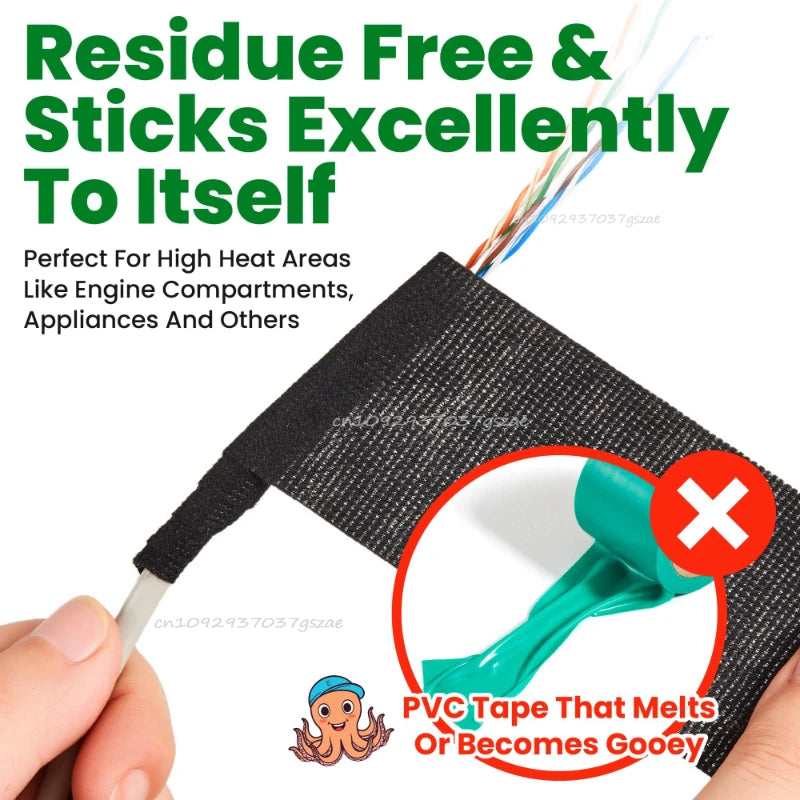 Electrical Insulating Tape Automotive Cloth Tape Waterproof Heat-resistant Harness Bundle Electrical Wiring Fabric Cloth Tapes