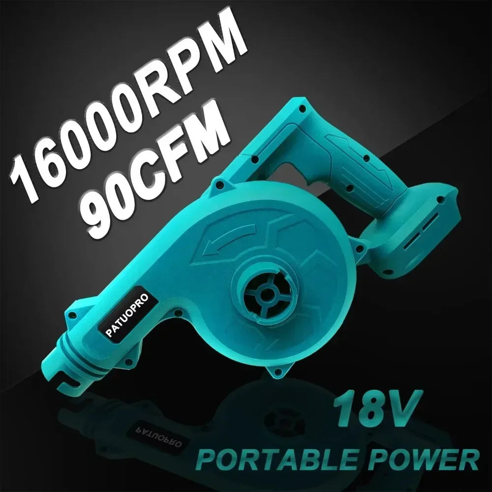 Adjustable Cordless Leaf Blower 16000RPM  Electric Air Blower Dust Collector Snow Blowing Garden Tool For Makita 18V Battery