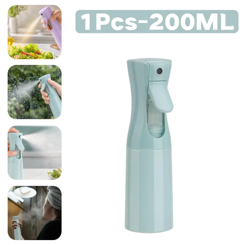 Continuous Spray Oil Spray Bottle Plastic Baking Oil Spray Bottle BBQ Cooking Garden Plant for Hair Salon Daily Moisturizing