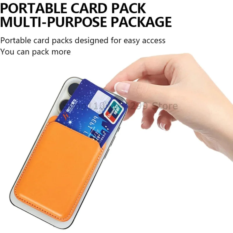 Magnetic Wallet Card Holder Leather Case Hide Stand Case for Magsafe for IPhone 15PM 14 13 ProMax Plus Wallet Back Pocket Covers