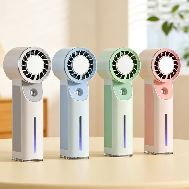 Lenovo Ice Coating Spray Small Fan Handheld Refrigeration Turbine Ice Coating Fan Usb Charging Handheld Fan Outdoor Portable Fan