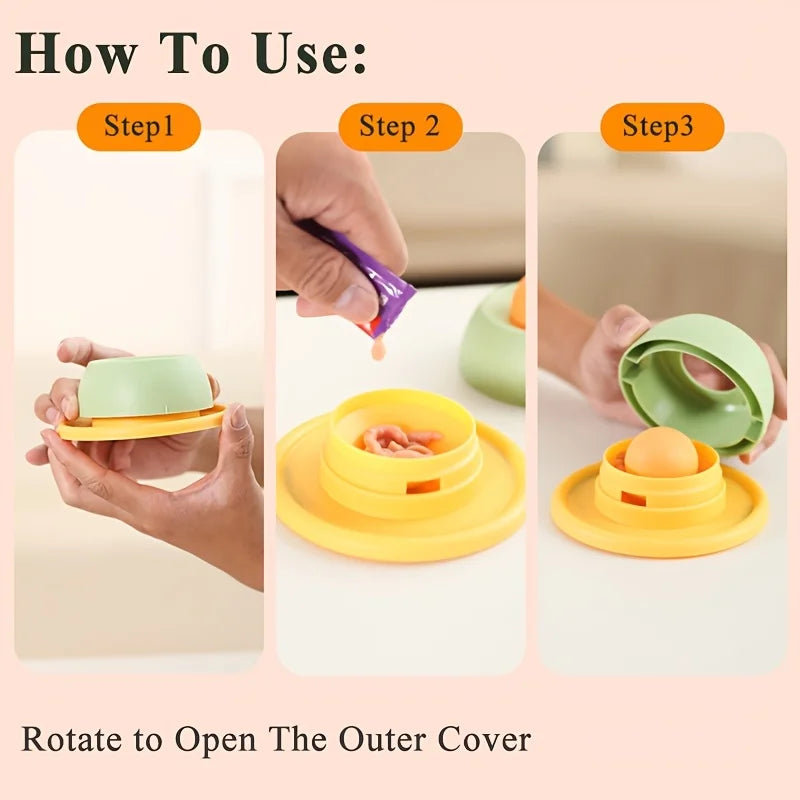 Interactive Pet Cat Licking Food Toys Anti-slip Pet Slow Feeder for Cats Funny Kitten Licking Plate Cat Accessories