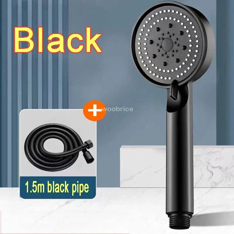 5 Modes Shower Head High Pressure Shower Head Water Saving  Adjustable High Pressure Shower Head Set Bathroom Accessories