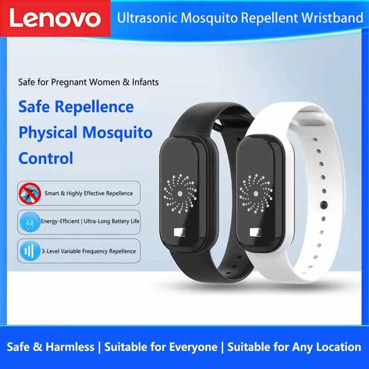 Lenovo Ultrasonic Mosquito Repellent Bracelet Electronic Mosquito Repellent Outdoor Portable Mosquito Control Watch