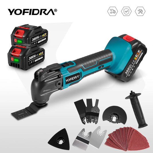 YOFIDRA 6 Speed Cordless Oscillating Multi Tool Variable Multifunctional Power Tool With Accessory For Makita 18V Battery Pin
