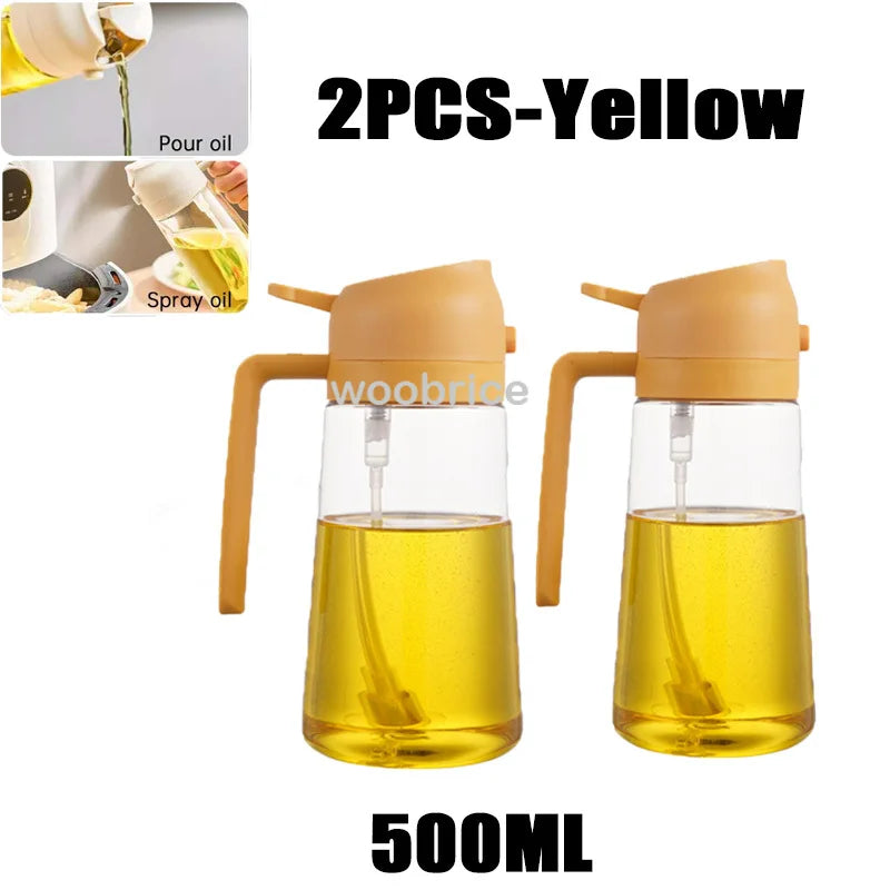 Oil Cruet Kitchen Olive Oil Spray Dual Purpose Kitchen Oil Spray Can Leakproof  Spray Bottle Kitchen Household