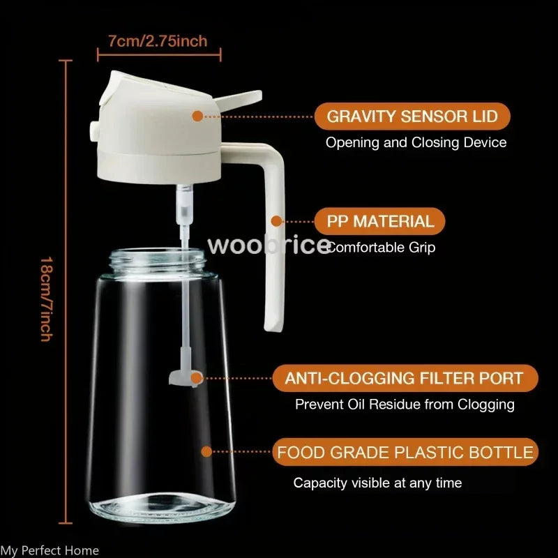 Oil Cruet Kitchen Olive Oil Spray Dual Purpose Kitchen Oil Spray Can Leakproof  Spray Bottle Kitchen Household
