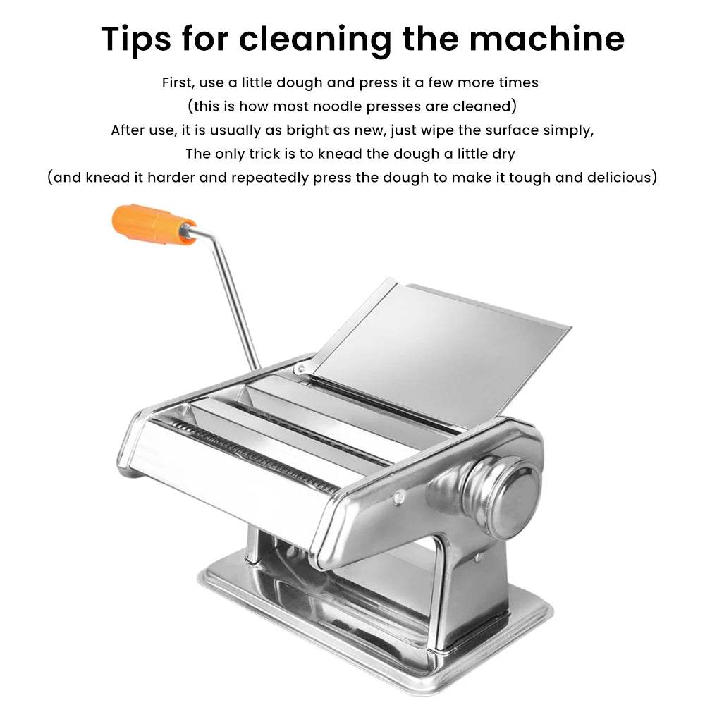Manual Pasta Maker Stainless Steel Noodle Making Machine Household Dough Pasta Noodles Pressing Machine 2/3 knives Kitchen Tools - Quality Shopping Centre
