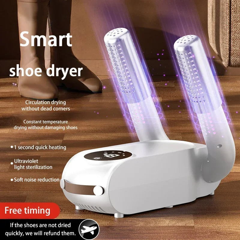 Sèche-chaussures électrique pliable à air chaud constant avec stérilisation UV et désodorisation, modèle 2026