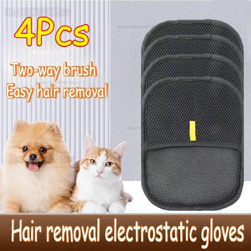 Pet Electrostatic Hair Removal Gloves Dog Cat Hair Removal Brush Gloves Hair Adhesive Gloves Carpet Clothing HairCleaning Brush
