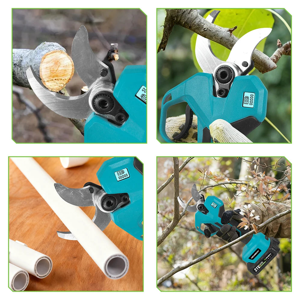 NEWBENY 65MM 2 Versnellingen Borstelloze Elektrische Schaar Draadloze Snoeischaar Fruitboomtak Elektrisch Gereedschap voor Makita Accu
