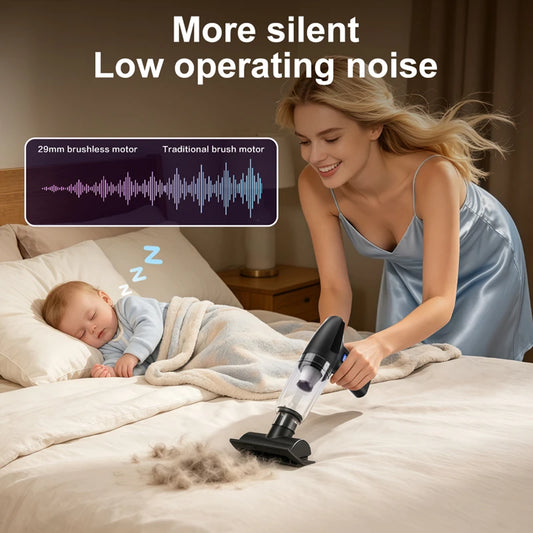 Lenovo New Brushless Mini Handheld Vacuum Cleaner For Both Dry And Wet Use Car Vacuum Home Wireless Portable Car Vacuum Cleaner