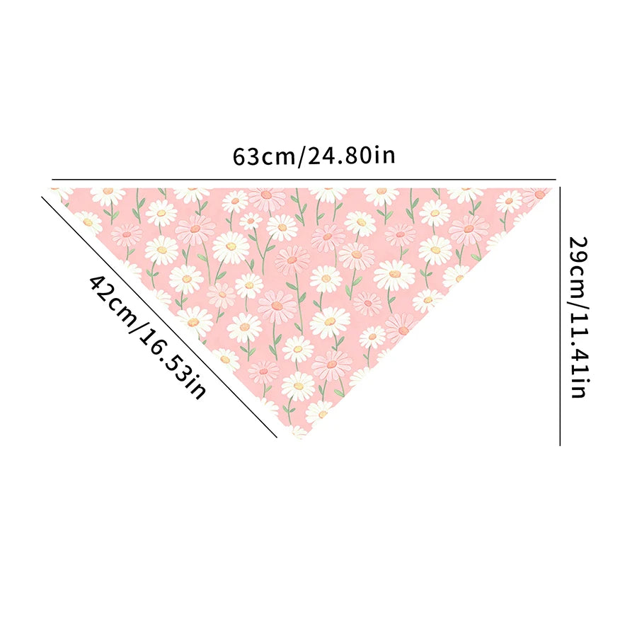 1/3 PCs Pet Dog Bandana Cute Flower Print Dog Cat Neck Wear Scarf Pet Dress Up Bandanas in Spring Dog Accessories